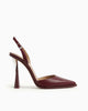 Mía Slingback in Nappa Leather - Bordeaux